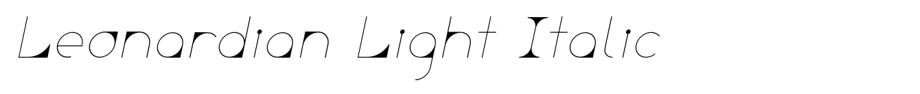 Leonardian Light Italic